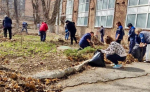 Субботник на заводе Бериева. Фото пресс-службы профкома предприятия
